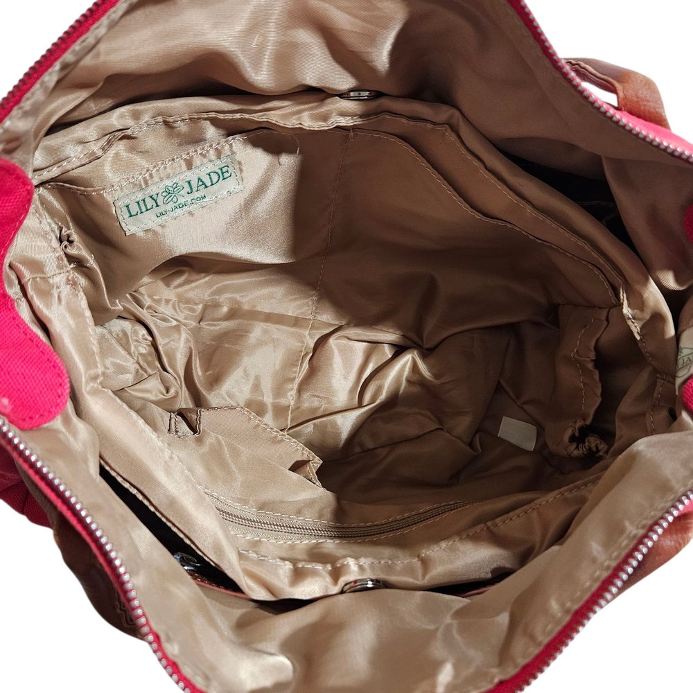 Lily Jade Canvas&Leather DiaperBag Crossbody Purse - Picture 12 of 15